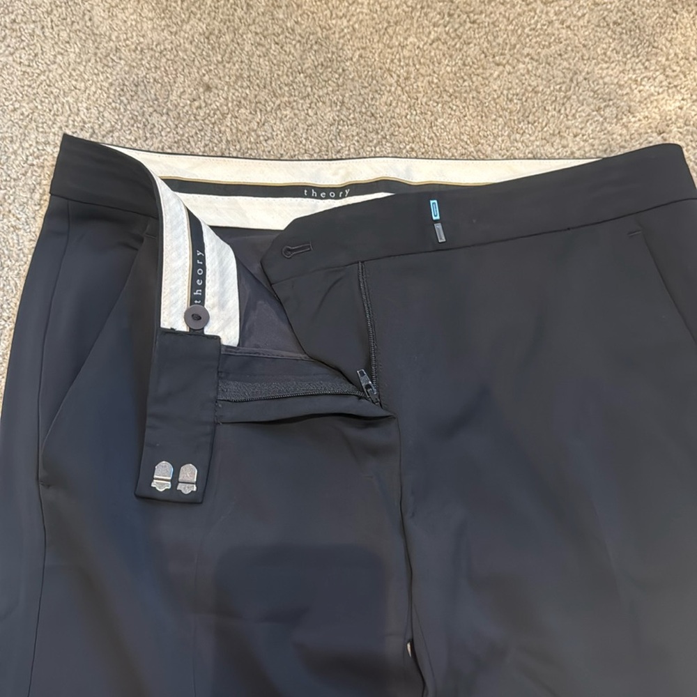 Black theory slacks. Low waisted. Size 4. PERFECT condition. Never worn